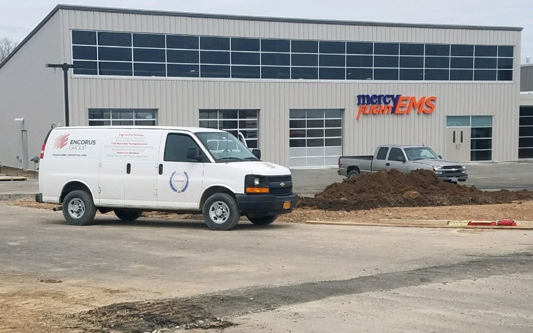 Encorus Inspects Concrete at New Mercy Flight Facility